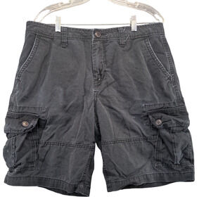 Aeropostale Mens Cargo Shorts Blue Size 34 Pockets Belt Loops
